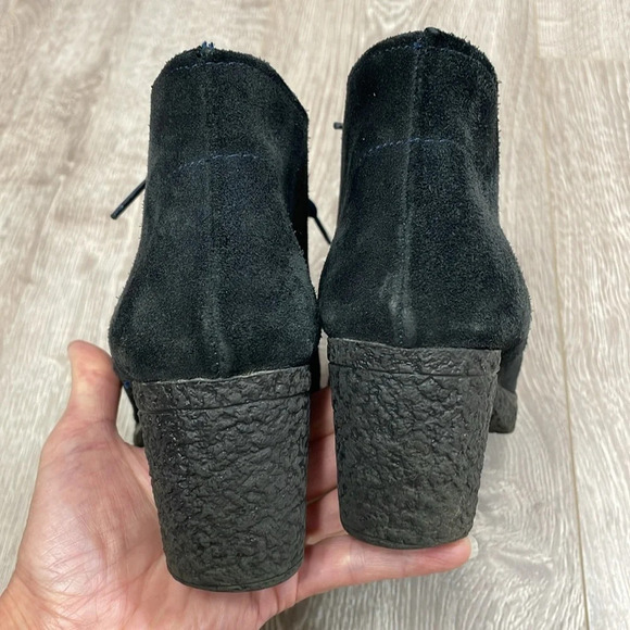 Echi Di Moda Made In Italy Black Suede Heeled Ankle Boots EU 37 (US 6.5) - Picture 11 of 16